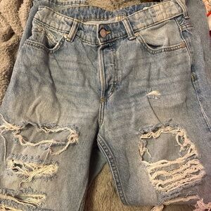 Sky Blue Denim boyfriend pants